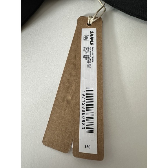 New‎ Skims Ultimate Push Up Plunge Bra Size 42D Onyx Black Intimates - Picture 7 of 7